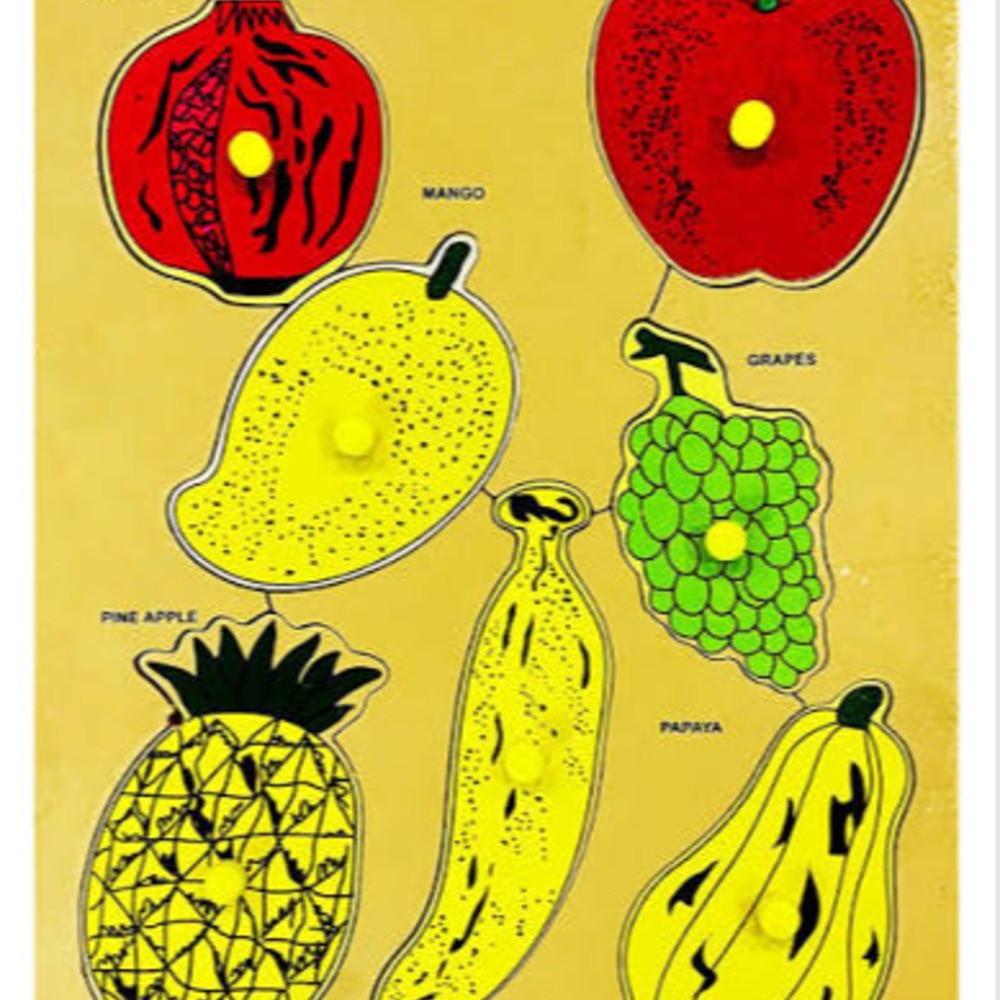fruits montessori wooden board for kids