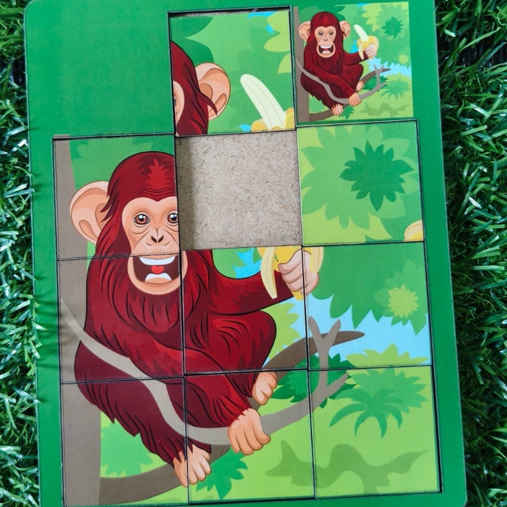 Sliding puzzle monkey