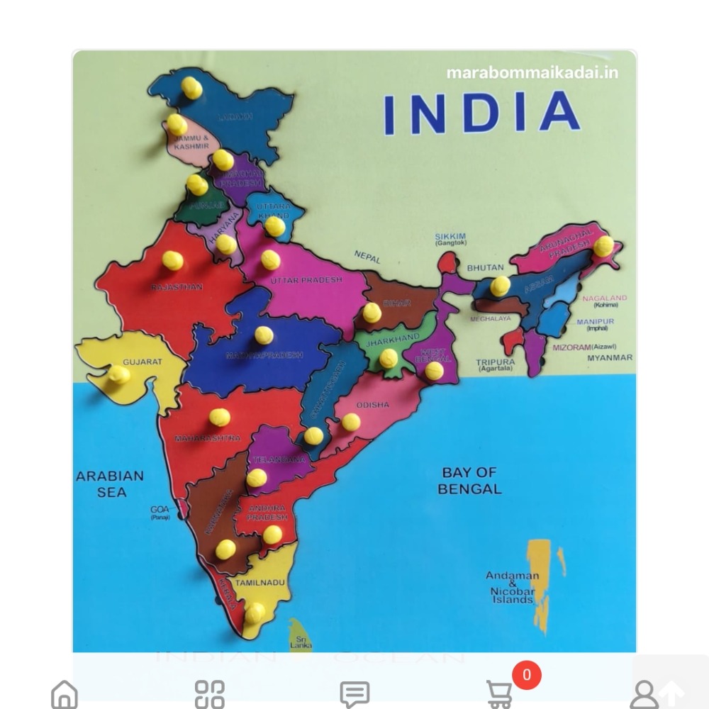 India map with knob