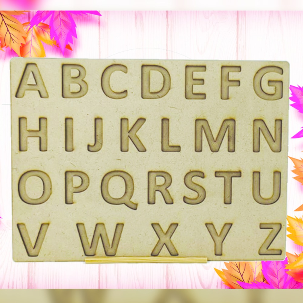 english alphabet wooden tracing board for kids learning