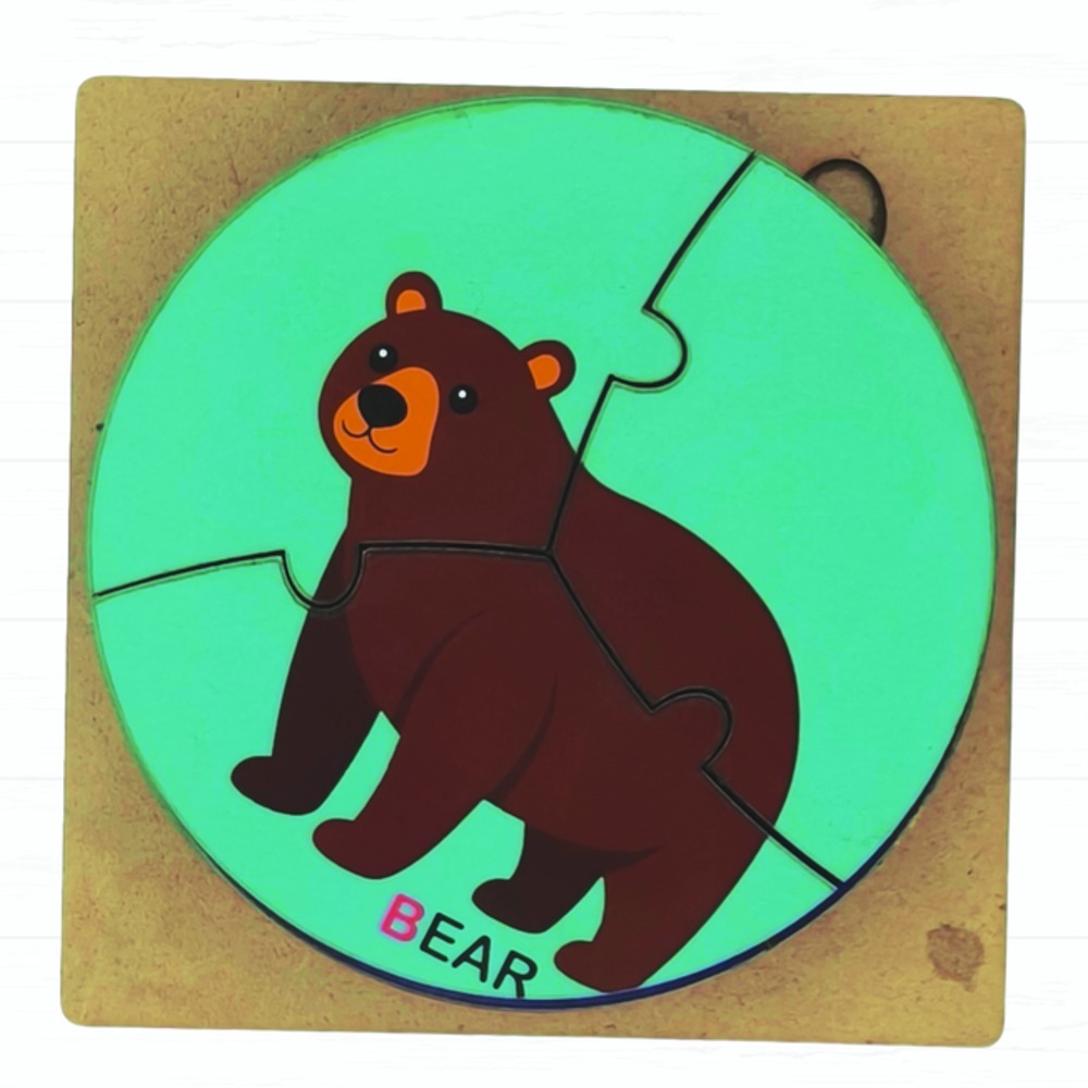 wild animals wooden puzzle for kids