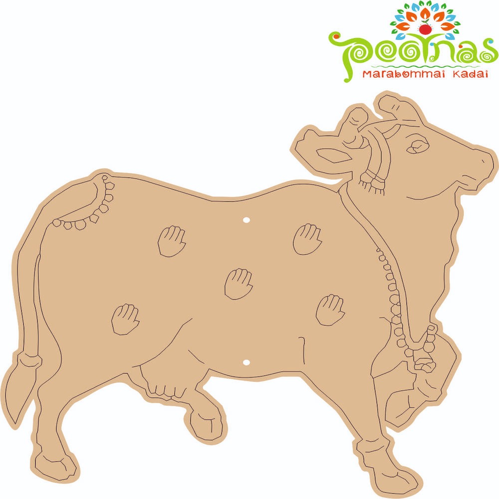 Pichwai Cow Pre-Marked MDF Art Base | DIY Painting & Craft Board