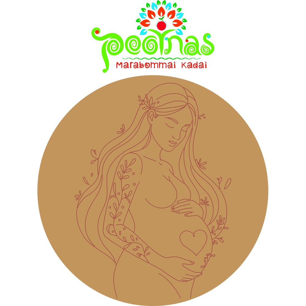 Pregnant Lady Pre-Marked MDF Cutout |
