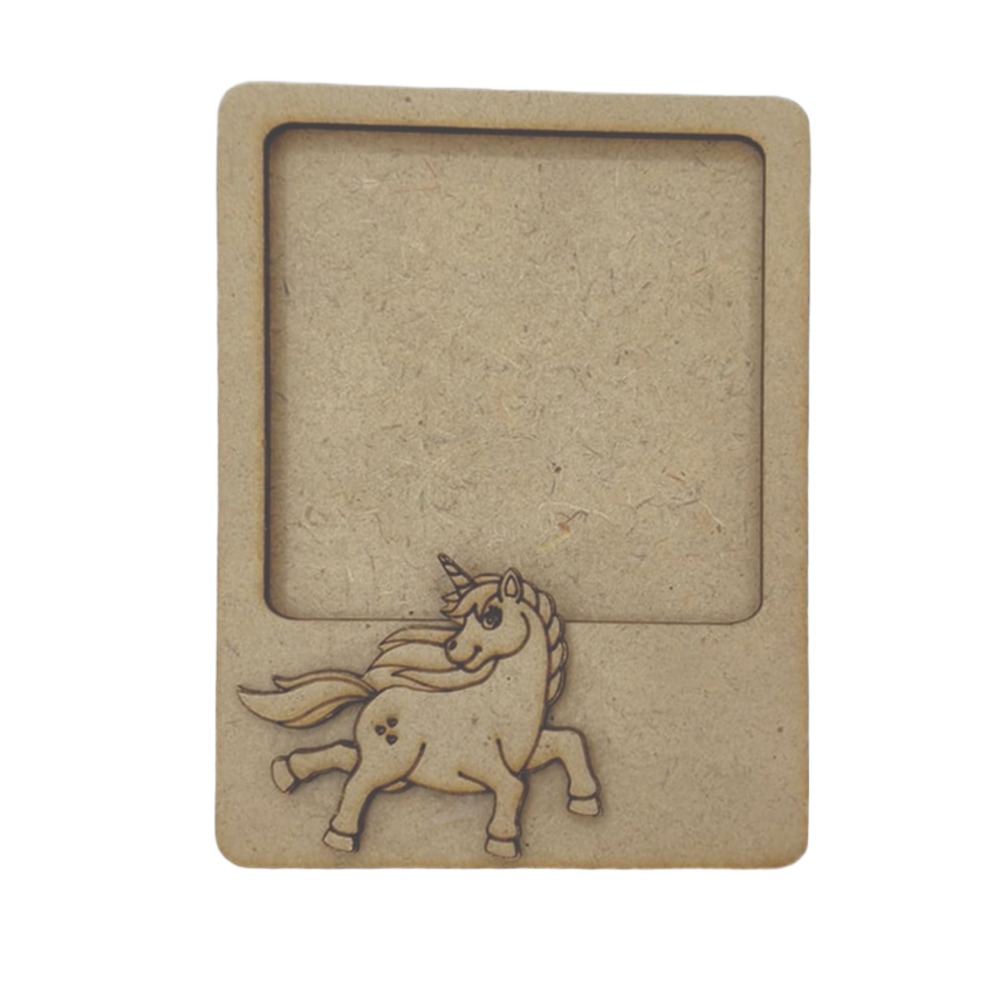 Wooden Photo Frame Fridge Magnet | Unicorn Themed
