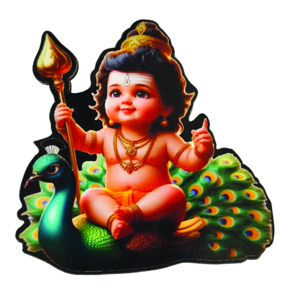 Lord Murugan Fridge Magnet Model1 | Custom Shape Cut