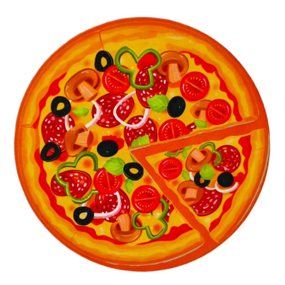 Pizza Theme Custom Shape Wooden Fridge Magnet