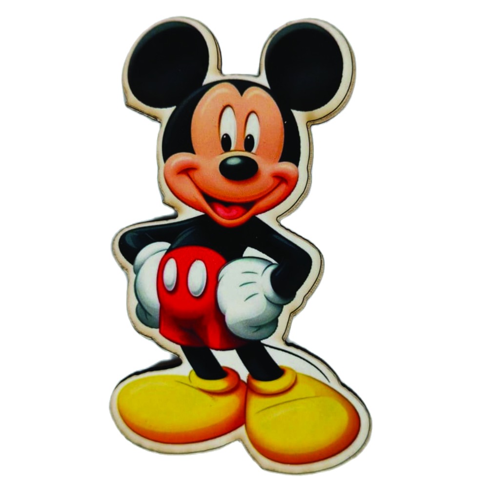 Mickey Mouse Custom Shape Wooden Fridge Magnet |