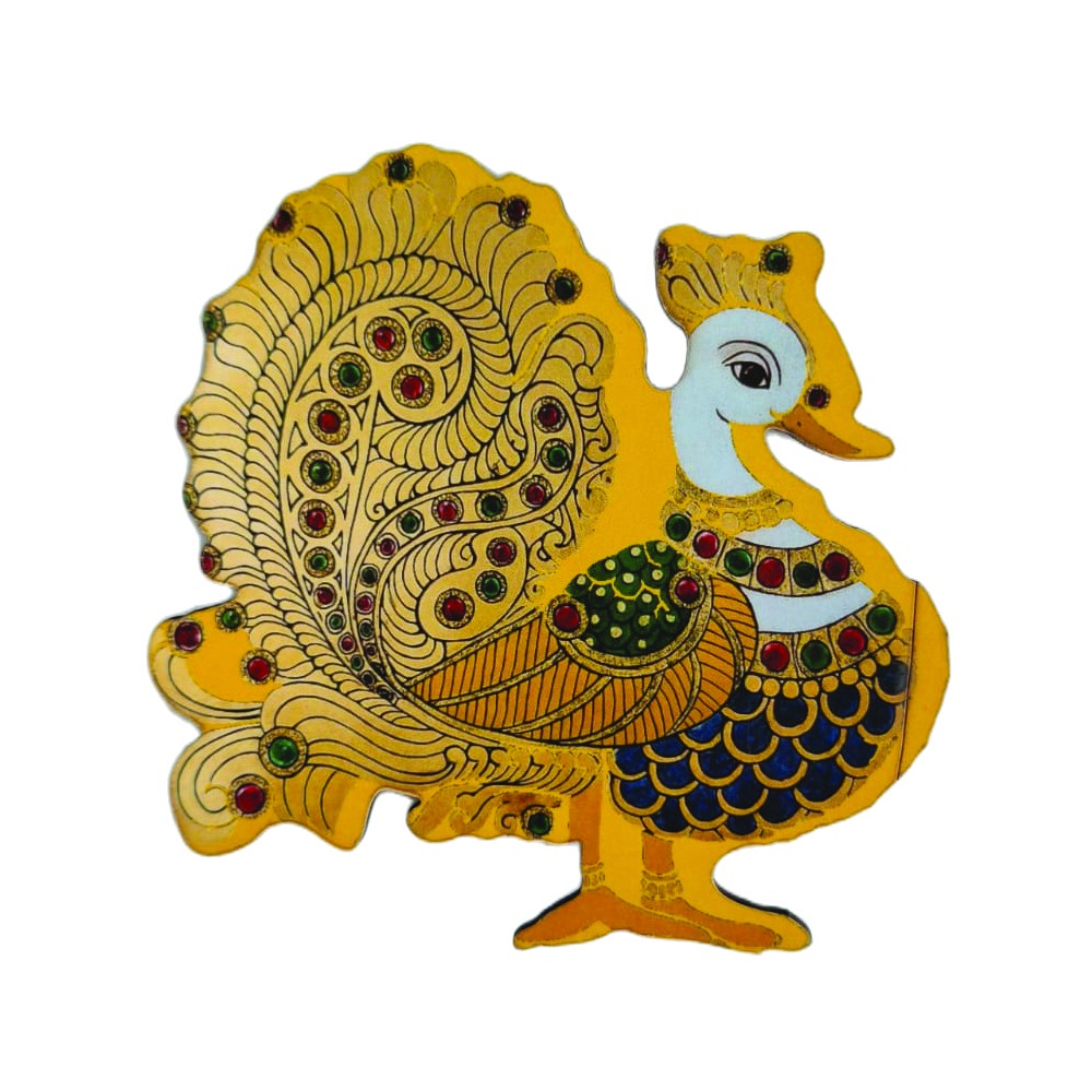 Traditional Tanjore Style Peacock Art | Home Decor &                 Rrrrrrrrrrrrrrrrrn Gifts