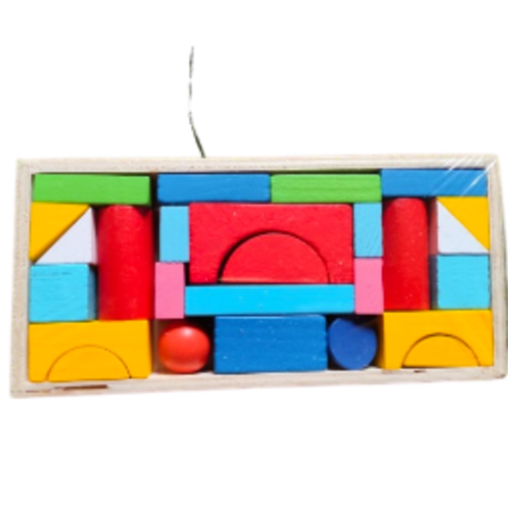 Wooden Building Blocks Set for Kids