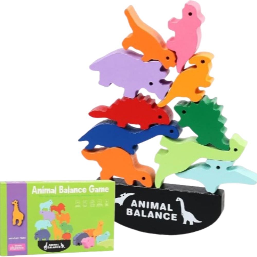 Wooden Animal balance game