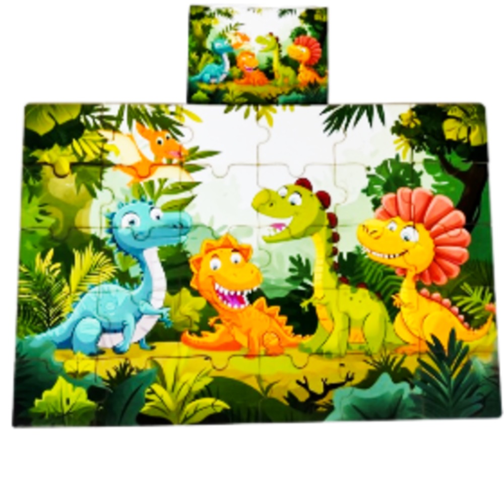 30 piece dino themed puzzle