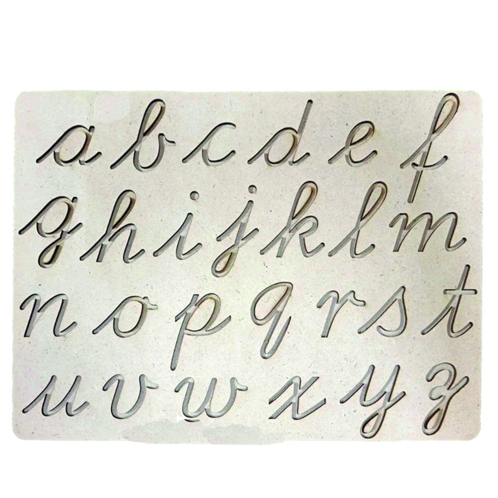 cursive alphabet tracing board wooden