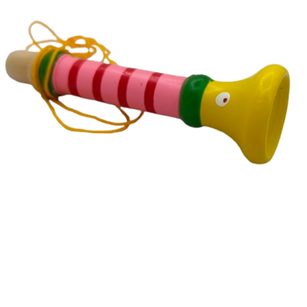 Wooden trumpet toy visil