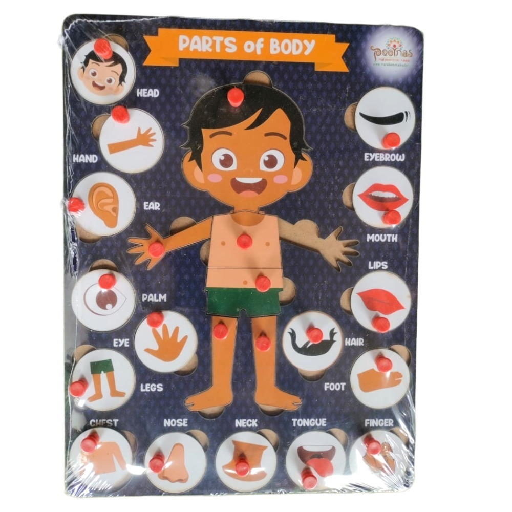 Wooden Parts of the Body peg puzzle
