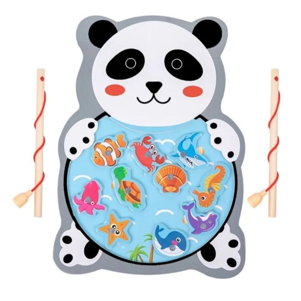Wooden Magnetic Fishing Game for Kids