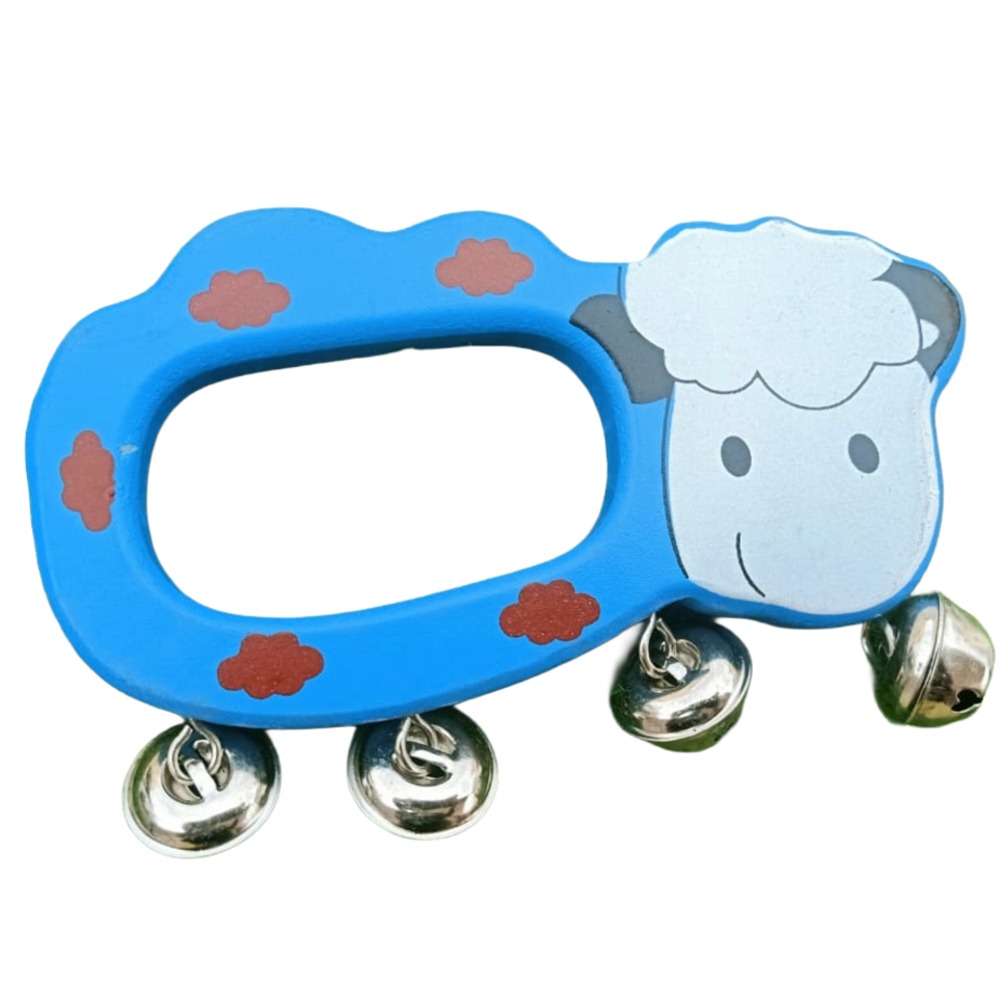 Wooden  Bell Rattle Toy for Babies